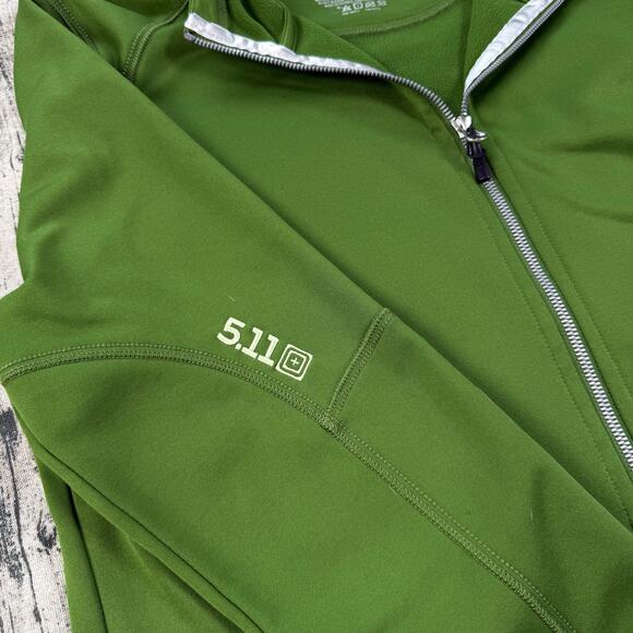 Tactical 5.11 Jacket Womens X-Large Hoodie Green Full Zip Soft-shell Athletic - Picture 5 of 11